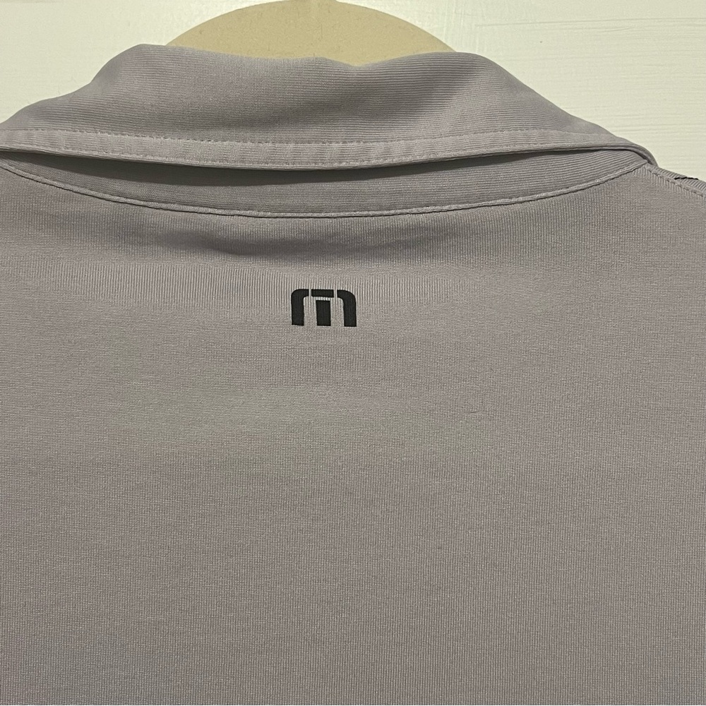Travis Mathew Men's XL Polo Shirt Gray Performance Golf Logo|Excellent Condition - Picture 9 of 12